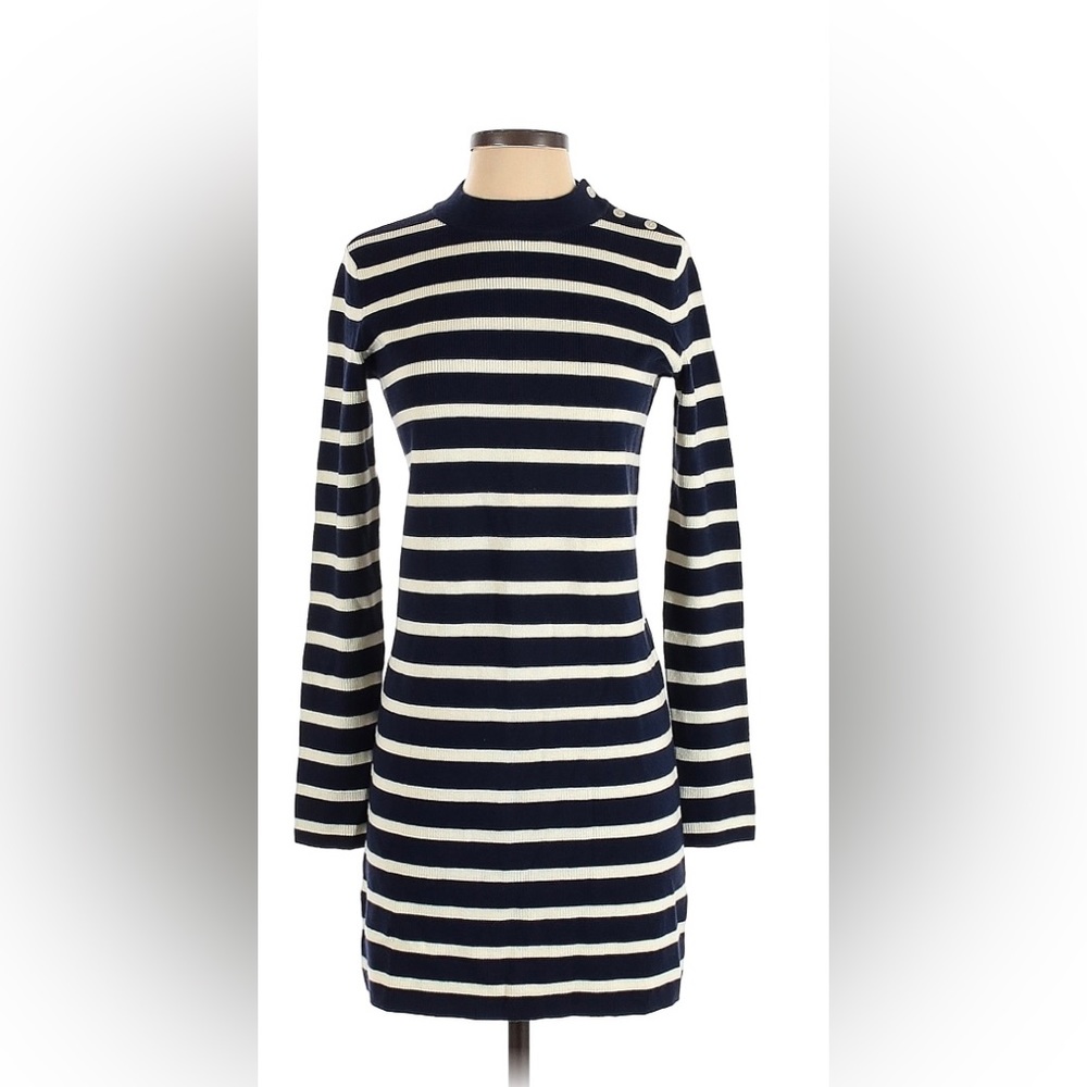 Gap striped sweater dress xs cotton cashmere